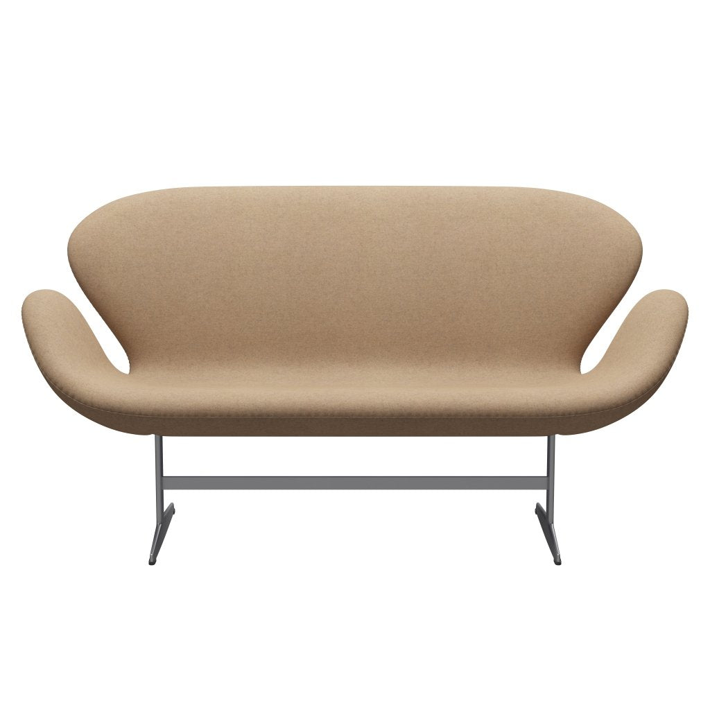 Fritz Hansen Svanesofa 2-Personers, Silver Grey/Divina Md Cappuccino