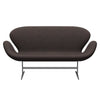 Fritz Hansen Swan Sofa 2 Seater, Silver Grey/Divina Md Chocolate