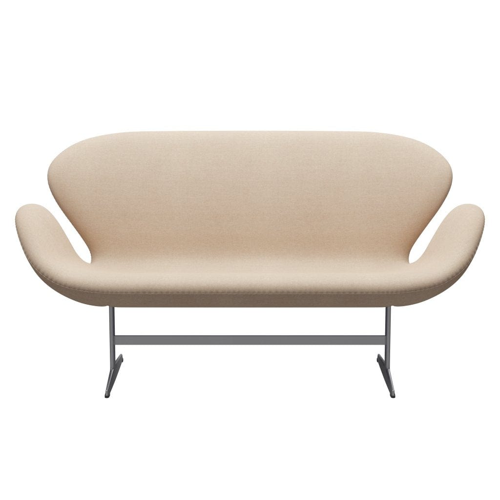 Fritz Hansen Svanesofa 2-Personers, Silver Grey/Divina Md Creme