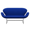 Fritz Hansen Swan Sofa 2 Seater, Silver Grey/Divina Melange Electric Blue