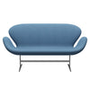 Fritz Hansen Swan Sofa 2 Seater, Silver Grey/Divina Melange Light Blue