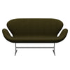 Fritz Hansen Swan Sofa 2 Seater, Silver Grey/Divina Melange Olive Dark