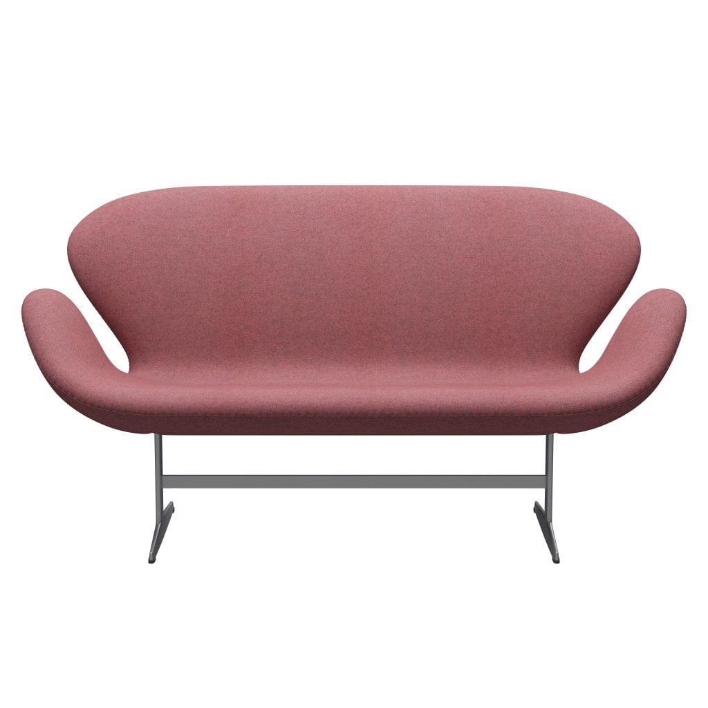 Fritz Hansen Svanesofa 2-Personers, Silver Grey/Divina Melange Pink