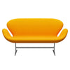 Fritz Hansen Swan™ Sofa 2 Seater, Silver Grey/Divina Orange (426)