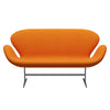 Fritz Hansen Swan™ Sofa 2 Seater, Silver Grey/Divina Orange (444)