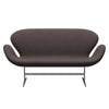 Fritz Hansen Svanesofa 2-Personers, Silver Grey/Divina Pastel Brun