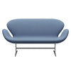 Fritz Hansen Swan Sofa 2 Seater, Silver Grey/Fame Grey Blue