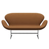 Fritz Hansen Swan Sofa 2 Seater, Silver Grey/Fame Light Brown (61131)