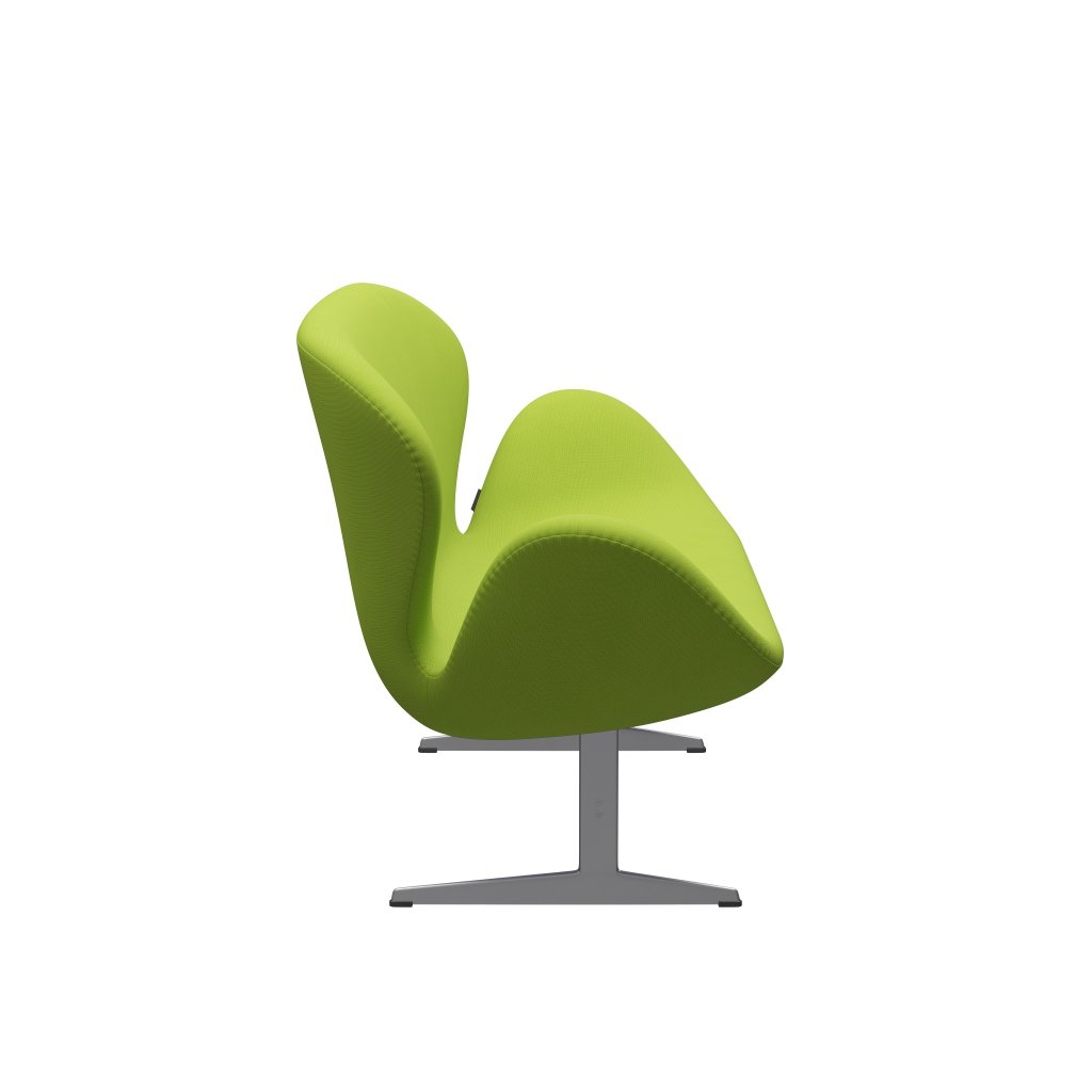 [product_category]-Fritz Hansen Swan Sofa 2 Seater, Silver Grey/Fame Neon Green-Fritz Hansen-3321-F68144-SGBASE-FRI-3