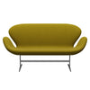 Fritz Hansen Swan Sofa 2 Seater, Silver Grey/Fame Olive Green