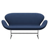 Fritz Hansen Swan™ Sofa 2 Seater, Silver Grey/Fiord Medium Blue/Medium Blue