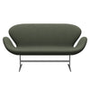 Fritz Hansen Swan™ Sofa 2 Seater, Silver Grey/Fiord Olive Green/Medium Green