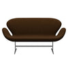 Fritz Hansen Swan Sofa 2 Seater, Silver Grey/Hallingdal Brown