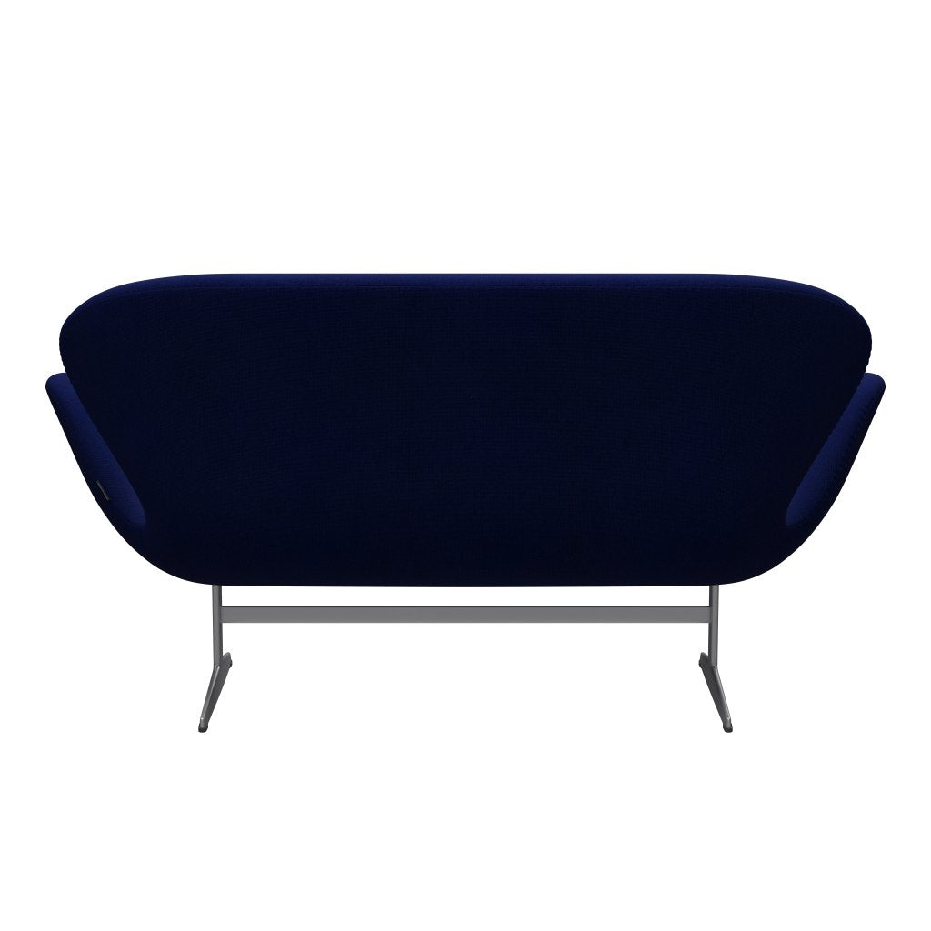 [product_category]-Fritz Hansen Swan Sofa 2 Seater, Silver Grey/Hallingdal Dark Blue-Fritz Hansen-3321-HAL773-SGBASE-FRI-4