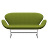 Fritz Hansen Swan Sofa 2 Seater, Silver Grey/Hallingdal Green