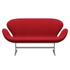 Fritz Hansen Swan Sofa 2 Seater, Silver Grey/Hallingdal Red (680)