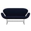 Fritz Hansen Swan Sofa 2 Seater, Silver Grey/Hallingdal Royal Blue