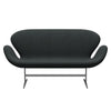 Fritz Hansen Swan Sofa 2 Seater, Silver Grey/Steelcut Charcoal