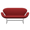 Fritz Hansen Swan Sofa 2 Seater, Silver Grey/Steelcut Red