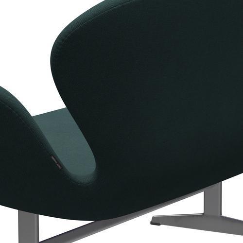 [product_category]-Fritz Hansen Swan Sofa 2 Seater, Silver Grey/Steelcut Trio Bottle Green-Fritz Hansen-3321-STR996-SGBASE-FRI-5