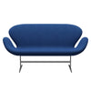 Fritz Hansen Swan Sofa 2 Seater, Silver Grey/Steelcut Trio Cobalt Blue