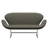 Fritz Hansen Swan Sofa 2 Seater, Silver Grey/Steelcut Trio Grey/Green