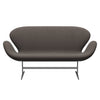 Fritz Hansen Swan Sofa 2 Seater, Silver Grey/Steelcut Trio Red/Light Brown