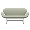 Fritz Hansen Swan Sofa 2 Seater, Silver Grey/Steelcut Turquoise Light