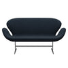 Fritz Hansen Swan Sofa 2 Seater, Silver Grey/Sunniva Dark Blue