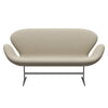 Fritz Hansen Swan Sofa 2 Seater, Silver Grey/Sunniva Light Beige