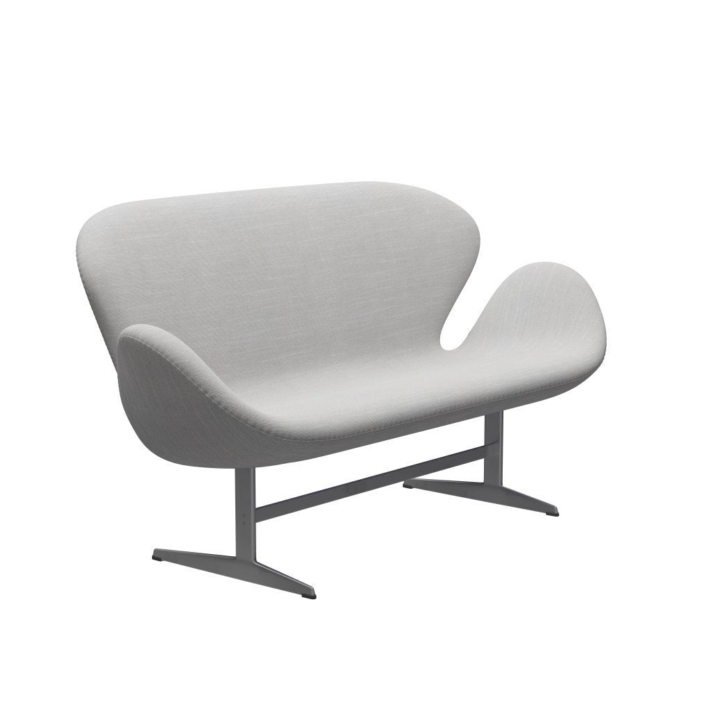 Fritz Hansen Svanesofa 2-Personers, Silver Grey/Sunniva Natural/Light Grey