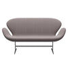 Fritz Hansen Swan Sofa 2 Seater, Silver Grey/Sunniva White/Violet