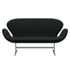 Fritz Hansen Swan Sofa 2 Seater, Silver Grey/Tonus Black