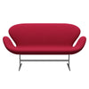 Fritz Hansen Swan Sofa 2 Seater, Silver Grey/Tonus Cherry