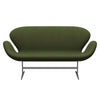 Fritz Hansen Swan Sofa 2 Seater, Silver Grey/Tonus Military Green