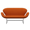 Fritz Hansen Swan™ Sofa 2 Seater, Silver Grey/Tonus Orange (605)