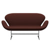 Fritz Hansen Swan Sofa 2 Seater, Silver Grey/Tonus Warm Brown (374)