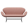 Fritz Hansen Swan Sofa 2 Seater, Warm Graphite/Canvas Soft Pink