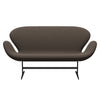 Fritz Hansen Swan Sofa 2 Seater, Warm Graphite/Capture Brown/Green