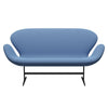 Fritz Hansen Swan Sofa 2 Seater, Warm Graphite/Capture Instant Blue