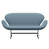 Fritz Hansen Swan Sofa 2 Seater, Warm Graphite/Capture Soft Blue