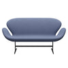 Fritz Hansen Swan Sofa 2 Seater, Warm Graphite/Christianshavn Light Blue Plain