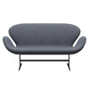 Fritz Hansen Swan™ Sofa 2 Seater, Warm Graphite/Christianshavn Orange/Blue