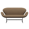 Fritz Hansen Swan™ Sofa 2 Seater, Warm Graphite/Comfort Beige/Brown