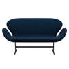 Fritz Hansen Swan™ Sofa 2 Seater, Warm Graphite/Comfort Black/Dark Grey