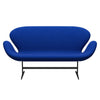 Fritz Hansen Swan™ Sofa 2 Seater, Warm Graphite/Comfort Blue (00035)