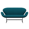 Fritz Hansen Swan™ Sofa 2 Seater, Warm Graphite/Comfort Green/Blue