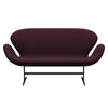 Fritz Hansen Swan™ Sofa 2 Seater, Warm Graphite/Comfort Light Bordeaux