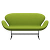 Fritz Hansen Swan™ Sofa 2 Seater, Warm Graphite/Comfort Light Green (68000)