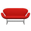 Fritz Hansen Swan™ Sofa 2 Seater, Warm Graphite/Comfort Light Red